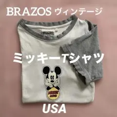 BRAZOS ミッキーマウスTシャツ U.S.A. ディズニー S ヴィンテージのサムネイル