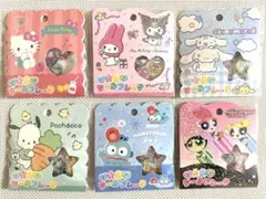 サンリオキャラクター他おはじきシール 6個セット