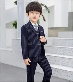 ✨残り1点✨子供スーツ 100cm 男の子 フォーマル スーツ 5点セット 紺