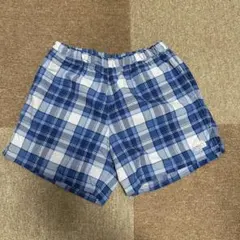 THE NORTH FACE 青系チェック M ランニングショートパンツ