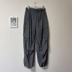 gu グレー カーゴパンツ サイドポケット付き M