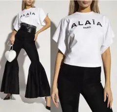 2026年最新】ALAiA カラー：ホワイト系 レディース 半袖(Tシャツ) T