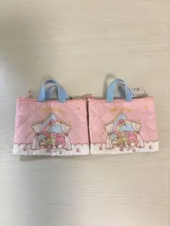 サンリオキャラクターズ　レトロレッスンバッグミニキーホルダー　キキララ　2個