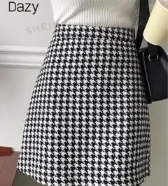 千鳥格子タイトミニスカート