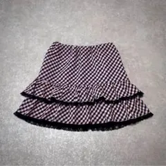 y2k himegyaru lolita check skirt