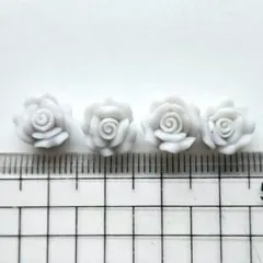 2 樹脂粘土製薔薇　ローズ フラワー アクセサリー 副資材 パーツ