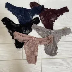 【最終お値下げ】5枚セット❤️ 総レース Tバック ショーツ インナー 下着 M