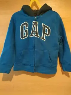 GAP 裏起毛 フード付きパーカー 110cm 青