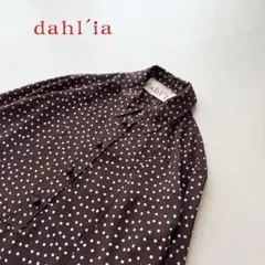 【極美品✨】ダリア/ dahl'ia ドット柄 ロングシャツワンピース
