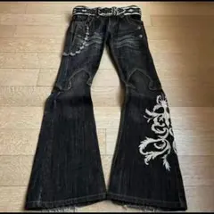 ダークデニム フレアデニム　Y2K archive フェアリーグランジ