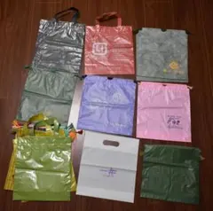 巾着、手提げ袋セット 多色 18点