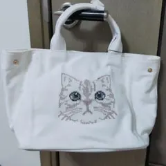 【新品タグ付き】GRL　キャットステッチ　トートバッグ②のサムネイル