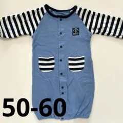長袖カバーオール　ロンパース　新生児　50-60