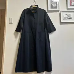 新品未使用　無印　Aラインワンピース　ブラック　L