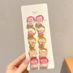 キッズ　ヘアゴムセット　くま　うさぎ