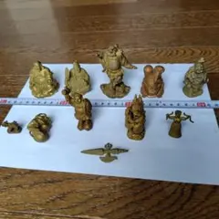 木彫 七福神置物 一刀彫り 縁起物 コレクション 骨董品 - メルカリ
