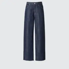 UNIQLO ユニクロC ワイドストレートジーンズ　ネイビー　サイズ23
