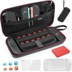 switch 2専用ケース キャリングケース 耐衝撃 大容量ソフト12枚収納