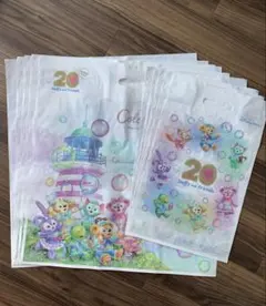 ダッフィー&フレンズ　20周年　カラフルハピネス　ショッパー　大2、小8枚セット