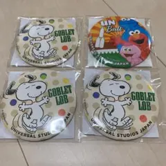 USJキャラクター缶バッジ　4個セット