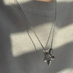 星型ペンダント ネックレス シルバー
