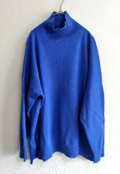 ビューティー＆ユース　ミラノリブ タートルネックニットプルオーバー 　ブルー