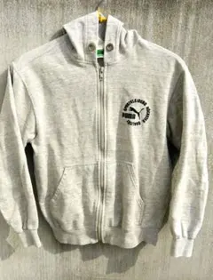 ヒットユニオン８０S　ビンテージPUMA　 グレー　 ジップアップ パーカー M