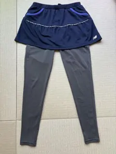 New Balance レギンス付きスコート ネイビー/グレー