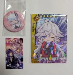 FGO サッカーカード　サンリオ　マグネット　CBCカフェ　タグ　マーリン