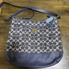 COACH シグネチャー ショルダーバッグ ネイビー