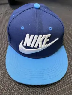 NIKE ロゴ刺繍 キャップ ネイビー/ブルー
