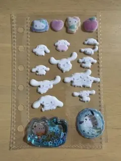 おすそ分け　コットンパフィーシール　ミルキーメロウ　うるちゅる　ポチャッコ