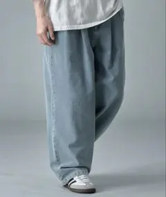 RUUBON relax wide denim pants