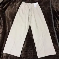 UNIQLO ドレープデニムタックパンツ ベージュ 新品