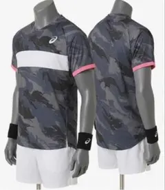 な*川様 ASICS テニス Tシャツ グレイッシュパープル Mサイズ - メルカリ