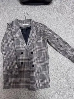チェック柄ダブルブレストジャケット