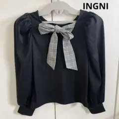 INGNI バックリボン トップス チェック