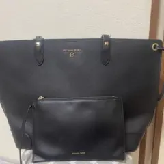 マイケルコース　トートバッグ　大容量　A4可能　ブラック レザー ブラック訳あり