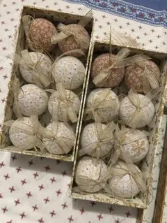 クリスマス　オーナメント　ボール　16個セット　ホワイト　アイボリー