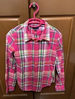 Ralph Lauren 長袖シャツ 14サイズ ピンクチェック