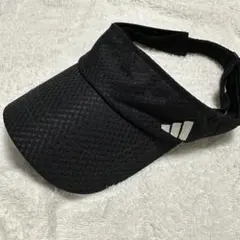 adidas アディダス ブラック サンバイザー 帽子 UVカット