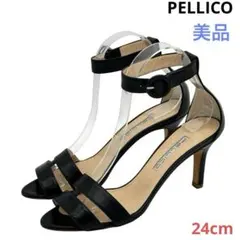 美品〉PELLICO ペリーコ【24cm】アンクル ストラップサンダル 白