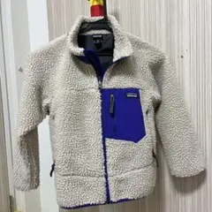 patagonia フリースジャケット XS クリーム/パープル