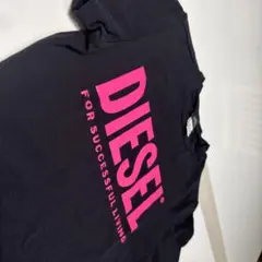 DIESEL レディース tシャツ 黒 ピンク