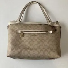 COACH ベージュ トートバック　ショルダーバック