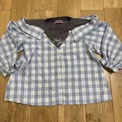 ♡PIAMON. チェック柄長袖シャツ 120