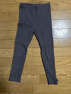 え*り様 【週末限定】プティマイン　ダークグレー リブ編み スパッツ 120サイ