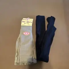 裏起毛タイツ M-L ベージュ ブラック