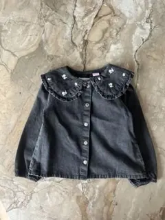 ZARA フリル襟 長袖シャツ 3-4歳用