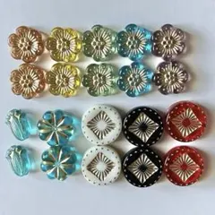 チェコビーズ風 アクリルビーズアソートセット 20個